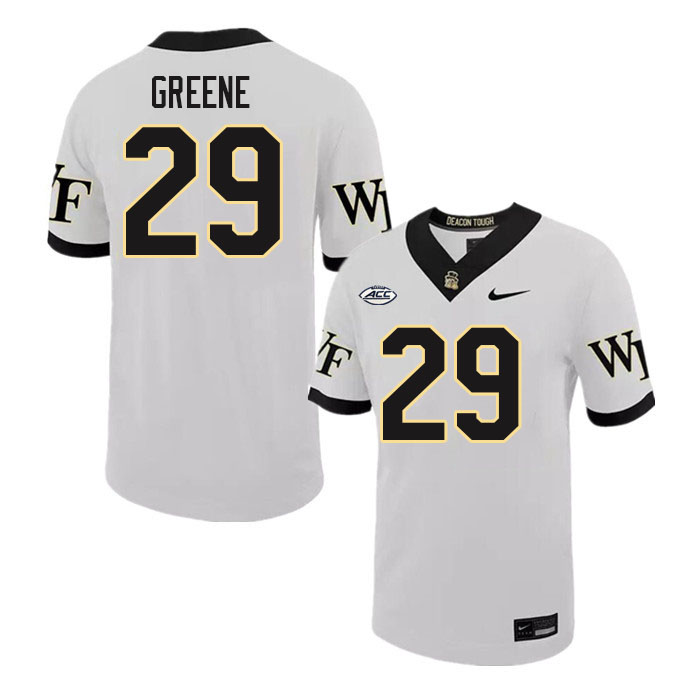 #29 Christian Greene Wake Forest Demon Deacons College Football Jerseys Stitched-White